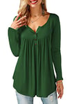 Beluring Ladies Tunic Tops Long Sleeve Tshirts Women Loose Blouse Black Fridy Green Size 22 24