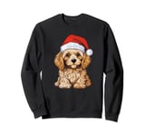 Cavapoo Santa Hat Christmas Dog Lovers Gift Mom Dad Xmas Sweatshirt