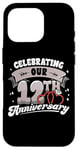 iPhone 16 Pro 12th Wedding Anniversary Celebrating 12 Years Matching Gift Case