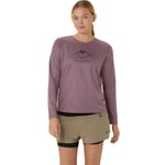 Asics Women's Fujitrail Logo LS Top Dusty Mauve, M