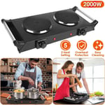 Hot Plate Electric Cooker Double Portable Table Top Hob RV Picnic Camping Stove