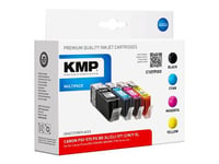 KMP MULTIPACK C107PIXV - Pack de 4 - à rendement élevé - noir, jaune, cyan, magenta - compatible - cartouche d'encre (alternative pour : Canon 0318C001, Canon 0332C001, Canon 0333C001, Canon 0334C001, Canon CLI-571CXL, Canon CLI-571MXL, Canon CLI-571Y