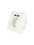 Gembird EnerGenie EG-ACU2A2-01 - power socket-outlet - 1 gang - 1 power socket 2 USB sockets