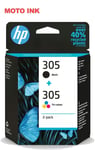 HP 305 2-pack Black/Tri-colour Original Ink Cartridges Combo pack for Envy 6010