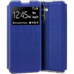 Étui Cool Flip Cover pour Samsung A145 Galaxy A14/A14 5G Lisse en Similicuir Bleu