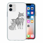 For Apple Iphone 11 Silicone Case Cute Foxes - S2052