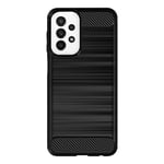 Case for Samsung A23 5G / M23 5G Flexible Reinforced Brushed Carbon Black