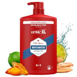 Old Spice Whitewater Shower Gel Men 1000ml, 3-in-1 Mens Shampoo Body-Hair-Face Wash, Long-lasting Fresh VALUE PACK 1L With Pump