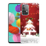 Samsung Galaxy A53 (5G) TPU Plast Jul Deksel - Merry Christmas - Juletre og Snøflak