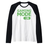 Gaming Mode On Funny Gamer Video Game Console Gaming Pc Raglan Baseball Tee