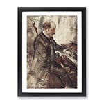 The Pianist By Giovanni Boldini Classic Painting Framed Wall Art Print, Ready to Hang Picture for Living Room Bedroom Home Office Décor, Black A2 (64 x 46 cm)