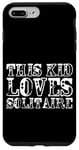 Coque pour iPhone 7 Plus/8 Plus This Kid Loves Solitaire Card Game Enthusiast