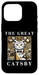 Coque pour iPhone 16 Pro The Great Catsby, Funny Cat Design, Cat Lover, Film