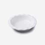 Porcelain Round Pie Dish with Crinkle Crust Rim 16cm