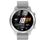 Smartwatch Montre Intelligente pour Hommes Femmes, Moniteur de Sommeil Cardiofréquencemètre Tensiomètre Suivi D'activité Calorique, Montre Intelligente pour Téléphones Android iOS,Argent