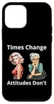 Coque pour iPhone 12 mini Pin-up Girl Young And Older Times Change Attitudes Don't