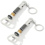 2Pcs Silver Bottle Opener Heavy Duty Beer Opener Can Opener  Home Bar Gifts