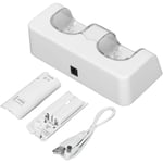 Station de pour Manette Wii avec Piles, Double Station de Portable Stable pour Manette de Jeu Wii, Accessoires Wii (Blanc)