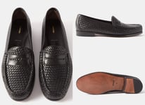 Tom Ford Neville Woven Leather Loafers Sneakers Shoes Mocassin Slippers 42