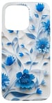 Coque pour iPhone 15 Pro Max Fleur Bleu Bleuet Floral Nature Femme Filles Fleurs