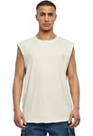 Urban Classics Men's Open Edge Sleeveless Tee T-Shirt, Whitesand, S