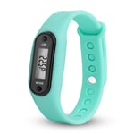 Bracelet De Montre Run Step",Podom¿¿Tre,Compteur De Calories,Lcd Num¿¿Rique,Distance De Marche Mn,"Bracelets En Gel De Pton Pratiques - Type Cyan