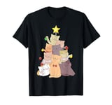 Cat Lover Xmas Holiday Funny Cat Christmas Tree T-Shirt