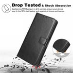 For  Blade A33S Case Phone  Wallet Cover for  Blade A33S Parts Black T6F8