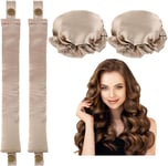 2-sarjan Satin Heatless Hair Curler yöuneen Harmaa