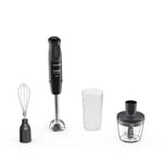 Tefal Optichef Hand Blender, 20 speeds adjustable and pulse, Powelix Blades Technology, 800ml beaker, 1000 W Motor, 500 ml Chopper, Dishwasher Safe Parts HB643842