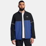 Veste de pluie Under Armour Drive pour homme Noir / Tech Bleu / Metallique Argent L