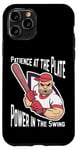 iPhone 11 Pro Patience at the Plate Power in the Swing Baseball Player Case