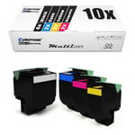 10x Eco Cartridge XXL for Lexmark CX-510-de CX-510-dhe CX-310-dn