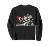 Christmas North Pole Polar Express All Abroad Xmas Santa Sweatshirt