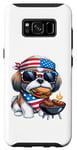 Coque pour Galaxy S8 Shih Tzu Barbecue 4 juillet pour hommes, femmes, enfants, adolescents, garçons et filles