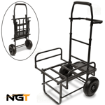 New NGT Dynamic Folding Compact Carp Coarse Fishing Trolley Barrow Twin Wheel