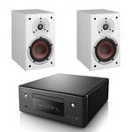 Denon Ceol RCD-N11 - Dali Spektor 2 Bookshelf Speakers - Grey / White