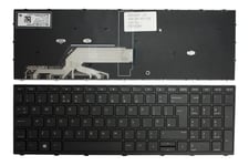 HP ProBook 450 G5 Black Frame Black UK Layout Replacement Laptop Keyboard