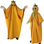 Rolig pumpa kostym Cape, pumpa huvud Cosplay kostym, pumpa vuxen barn kostym Cape för Halloween Carnival Party 2xl