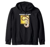 USA Tow Truck Driver, Truck Driver Yellow Line, Tow Truck Zip Hoodie