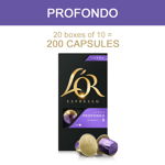 L'OR 200 Nespresso* Compatible Capsules Profondo Intensity 8 [200 Coffee Pods]