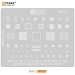 Pochoir De Reballage Sam 1-17 Bga Sam13 Sam14 Pour Samsung A70 A80 A90 Note Exynos7870 9611,Puissance Ic Audio Cpu Maille En Acier En Étain - Type Sam11