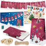 LIVAIA DIY Advent Calendar Kit - 2024 Christmas Craft Advent Calendar - 24 Red -