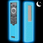 Coque Housse De Silicone Pour Télécommande Samsung Solaire Bn59-01385 Bn59-01386 Série Bn59-01391A Étui De Protection Pour Telecommande Samsung Tv 2022 Solar Remote (Glow Blue)