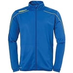 Uhlsport Football Stream 22 Classic Jacket Men, Azure Blue/Lime Yellow, Smartbreathe Pique Brushed Outdoor Sports, Size XL