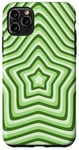 Coque pour iPhone 11 Pro Max Green Star Y2K Café Latte Rétro Motif Esthétique