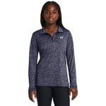 Under Armour Womens Tech 1/2 Zip Twist Training Top - Navy - Size Small