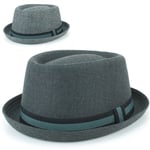 Porkpie Hat Pork Pie Trilby Hawkins Tweed Fedora Stingy Brim Jazz Ska Retro