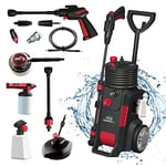 Ewbank EW6160 AQUABLAST160 High Power Pressure Washer, 160 Bar / 2320 PSI, 2200 Watts, Adjustable Nozzle with Snow Foam Function, Outdoor Home, Patio & Car Cleaner, Red/Black