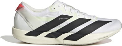 Adidas Men's Adizero Adios 9 Cloud White/Core Black/Lucid Red, Ftwwht/Black/Silvmt, 44 2/3